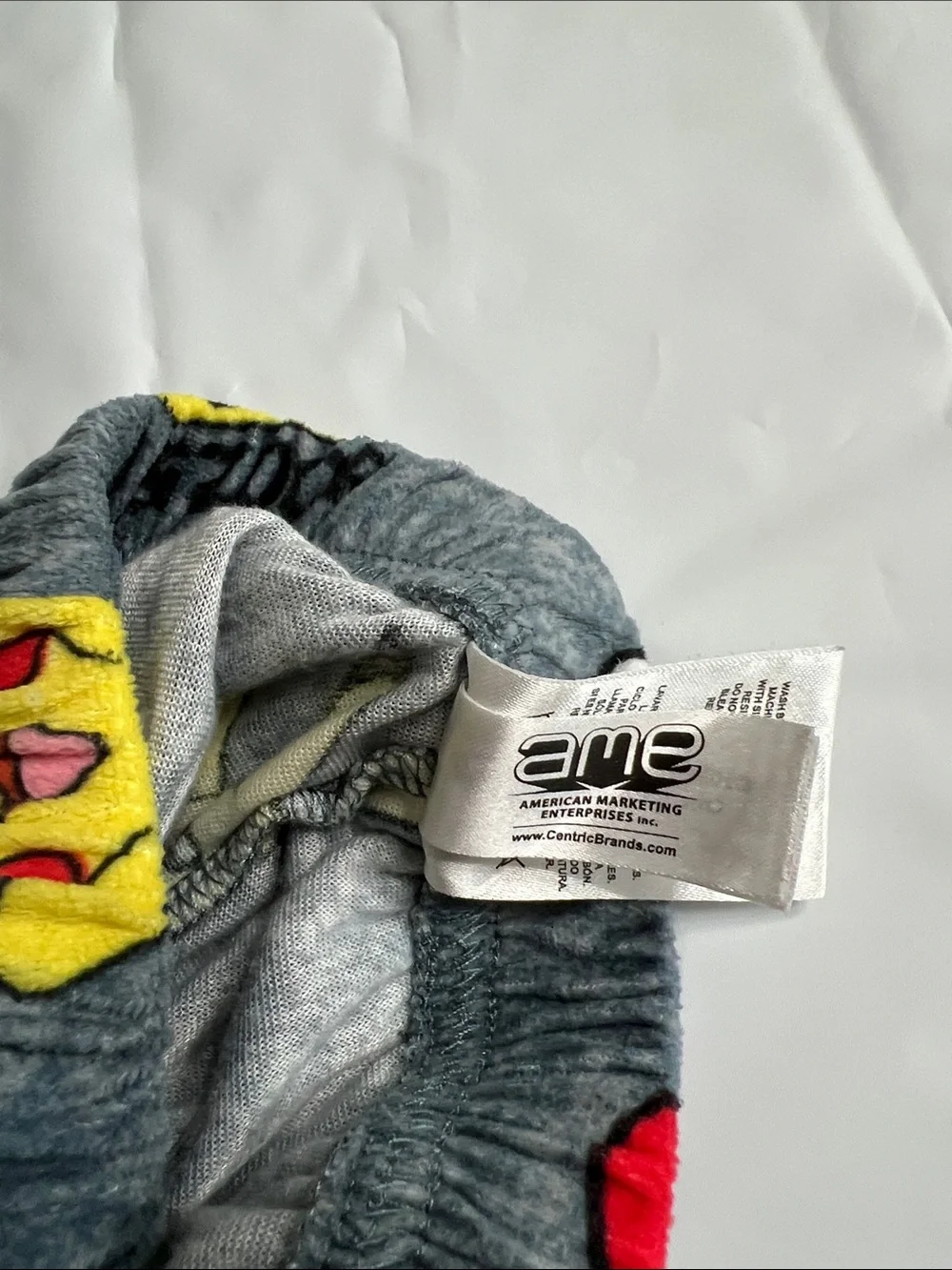 American Apparel Grey Pikachu Fleece Pajama Bottoms with Yellow & Red Print